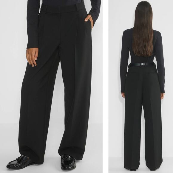 Babaton Pants - BABATON Aritzia High Waisted Wide Leg Pleated Pants Size 00